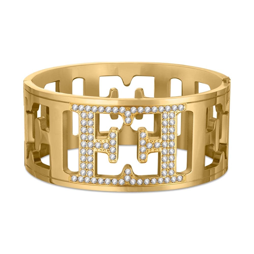 ESCADA Estelle Gold Plated Crystal Bangle for Women - Image 1