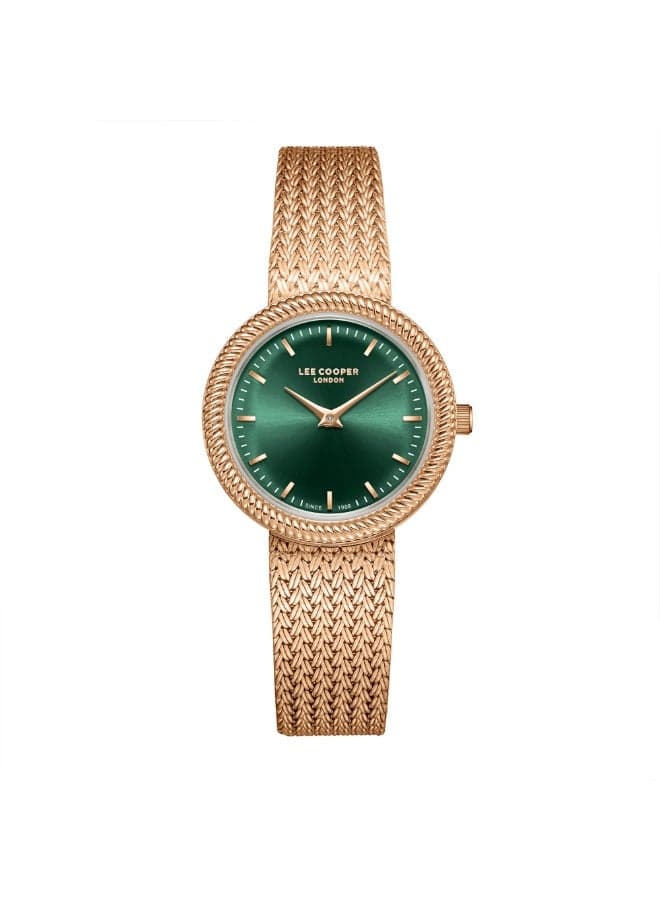 Lee Cooper LC08136.470 Elegance Rose Gold Mesh Watch - 28mm - Image 1