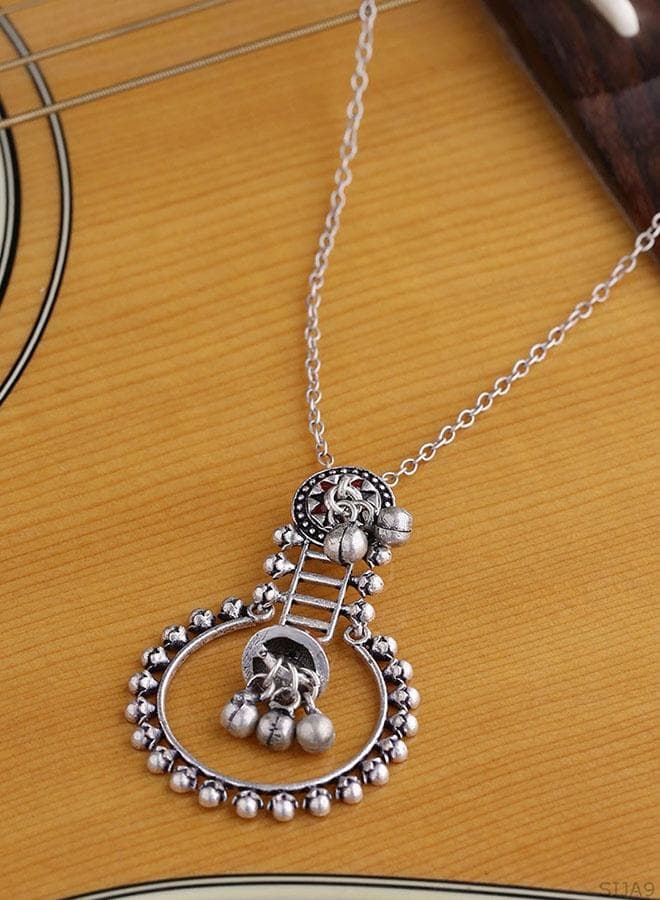 VOYLLA Taal Mridang Sarangi Elegant Pendant for Women - Image 1