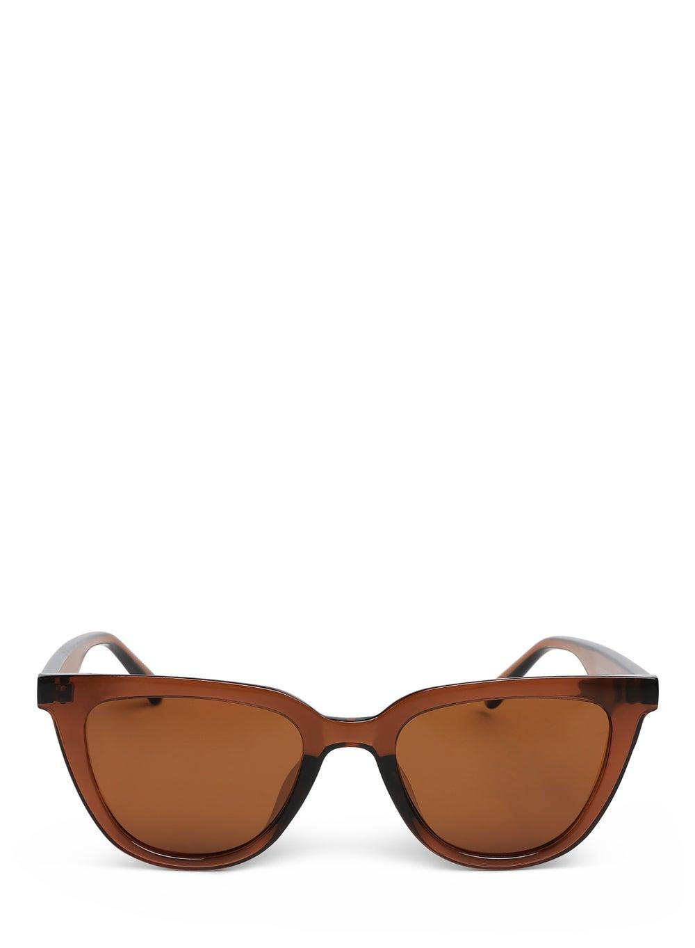 London Rag Chic Brown Cat Eye Sunglasses for Women - Image 1
