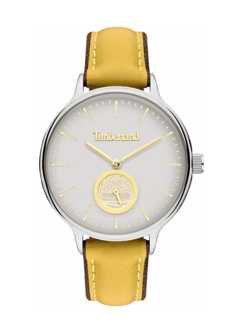 Timberland Kittery Elegant White & Yellow Leather Women's Watch - Image 1
