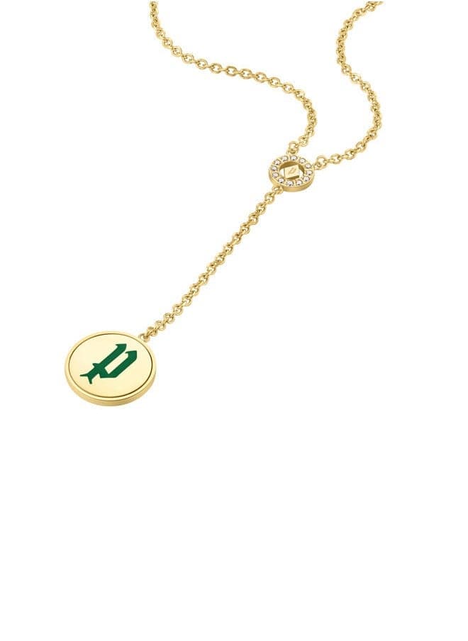 POLICE Lucky Star Malachite & Gold Plated Necklace - Image 1