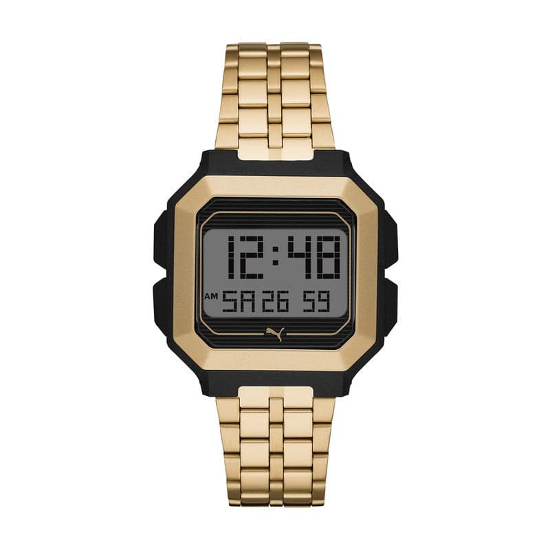 PUMA P5016 Gold Digital Quartz Elegance - Men’s Watch - Image 1