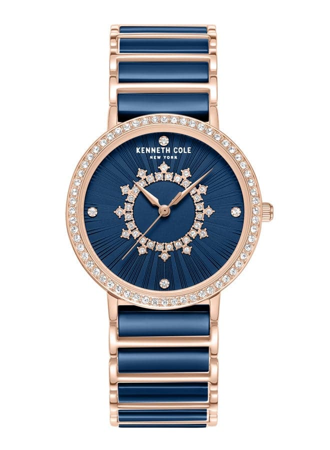 Kenneth Cole New York Elegance in Blue 36mm Women's Watch - Image 1