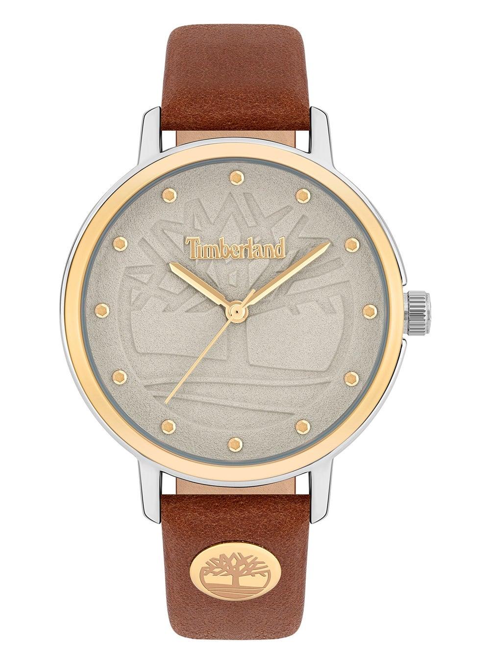 Timberland Sherburne 38mm Women's Watch – Elegant Grey & Tan - Image 1