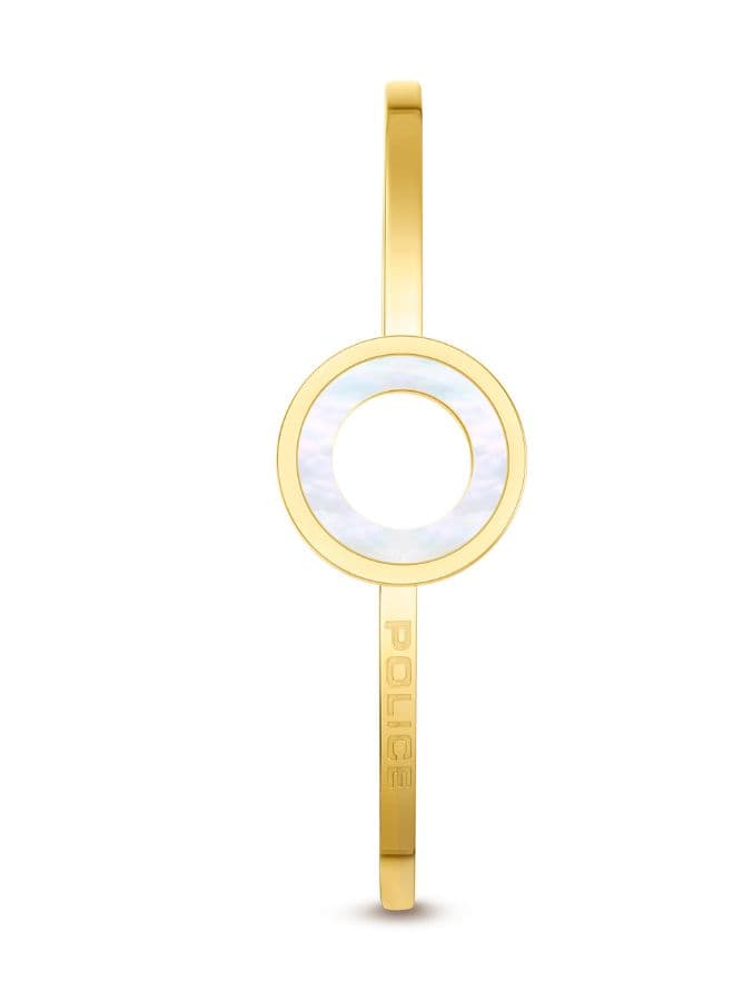 POLICE Camii Yellow Gold-Plated Bracelet with Pearl Pendant - Image 1