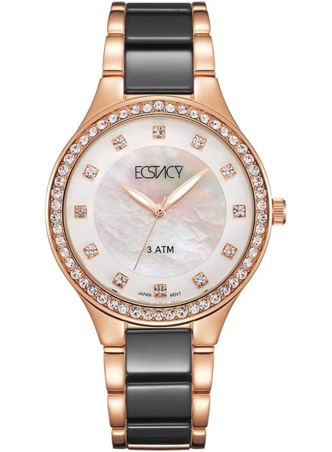 ECSTASY E9511-KCBM Ceramic Women's Rose Gold Watch - 36mm - Image 1
