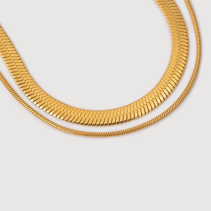 Noya Xena 18K Gold-Plated Women's Layered Necklace - Image 1