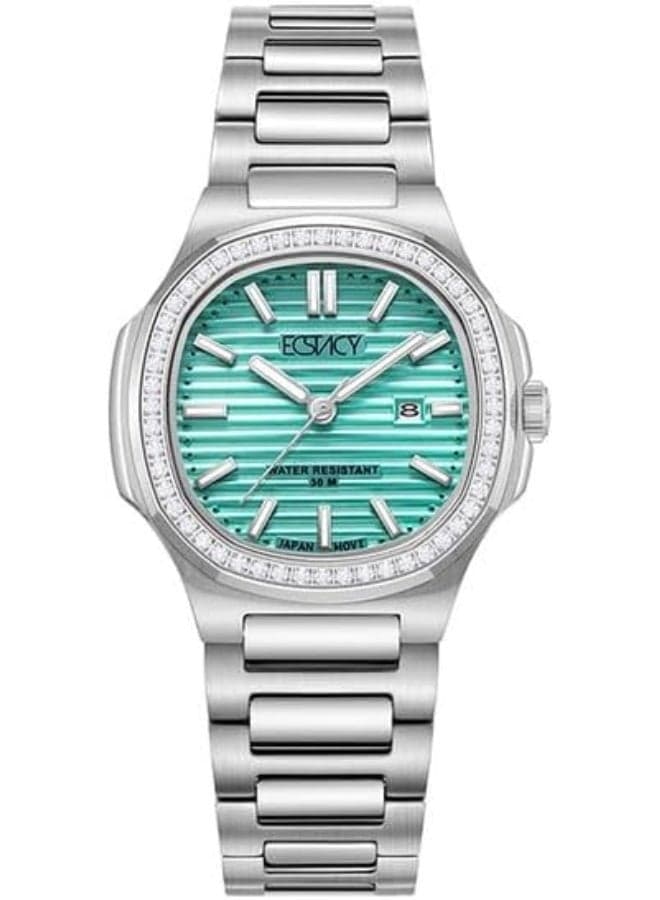 ECSTACY E24505-SBSL Elegant Silver Women’s Analog Watch - Image 1