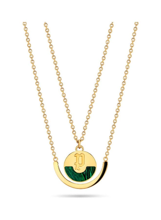 POLICE Ellipse: Gold-Plated Necklace for Sophisticated Styling - Image 1