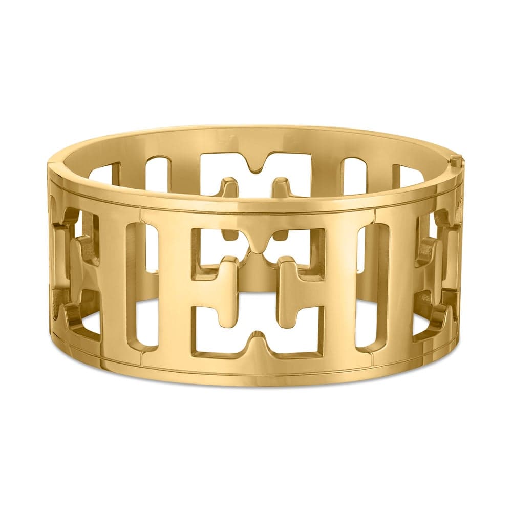ESCADA Estelle Elegant Gold-Plated Logo Bangle for Women - Image 1