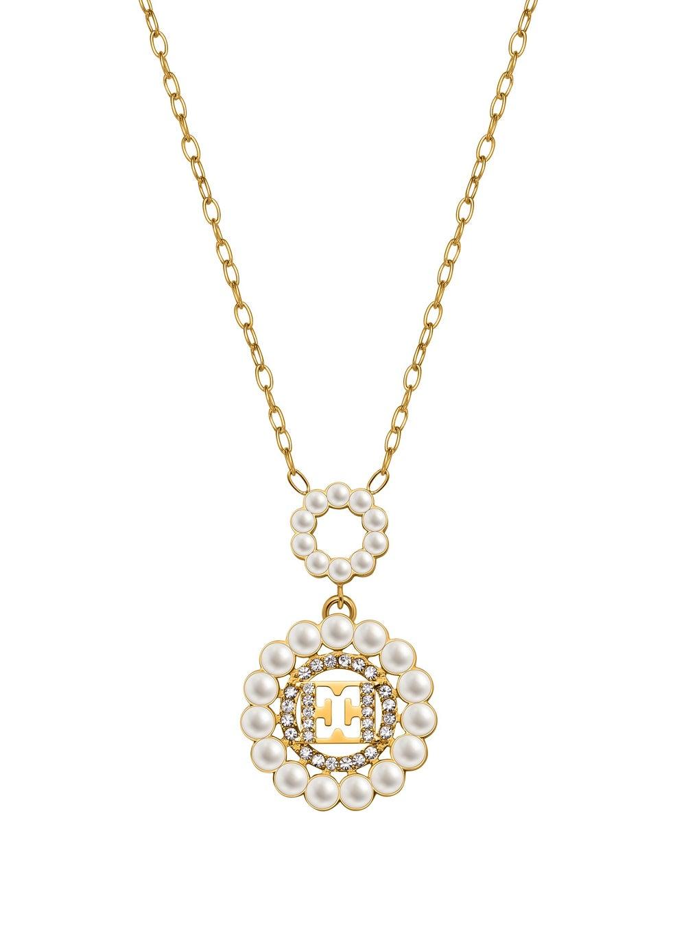 ESCADA Clara Pearl and Crystal Necklace – Elegant Luxury - Image 1