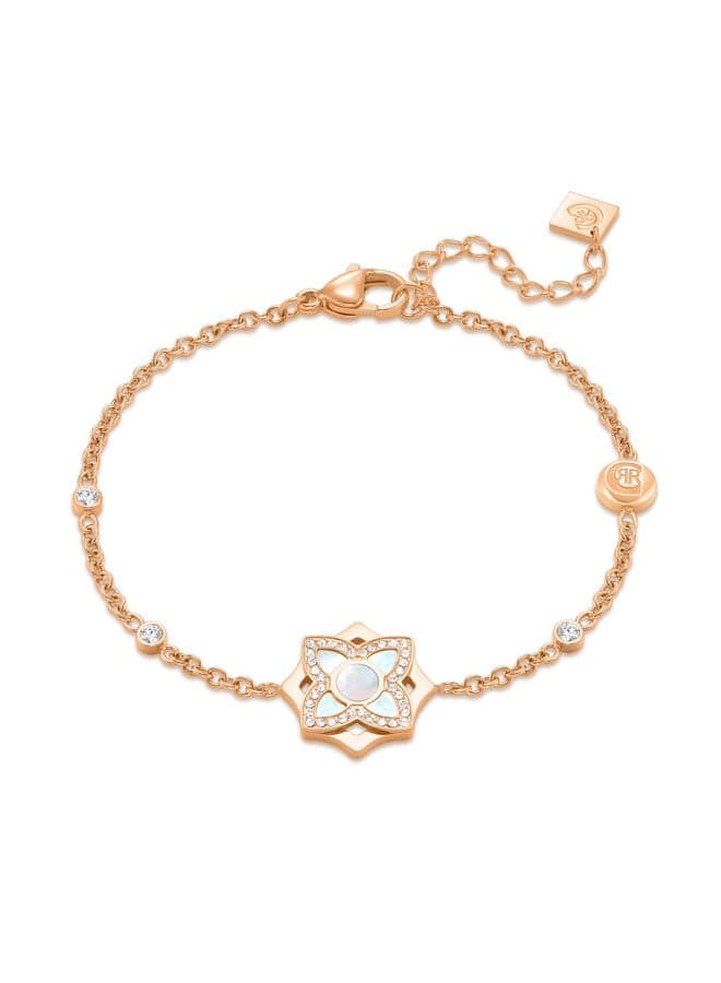 CERRUTI 1881 Ottavia Rose Gold Bracelet with Floral Charm - Image 1