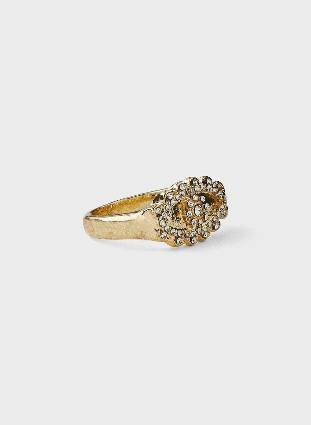 Khizana Evil Eye Rhinestone Elegance Ring - Image 1