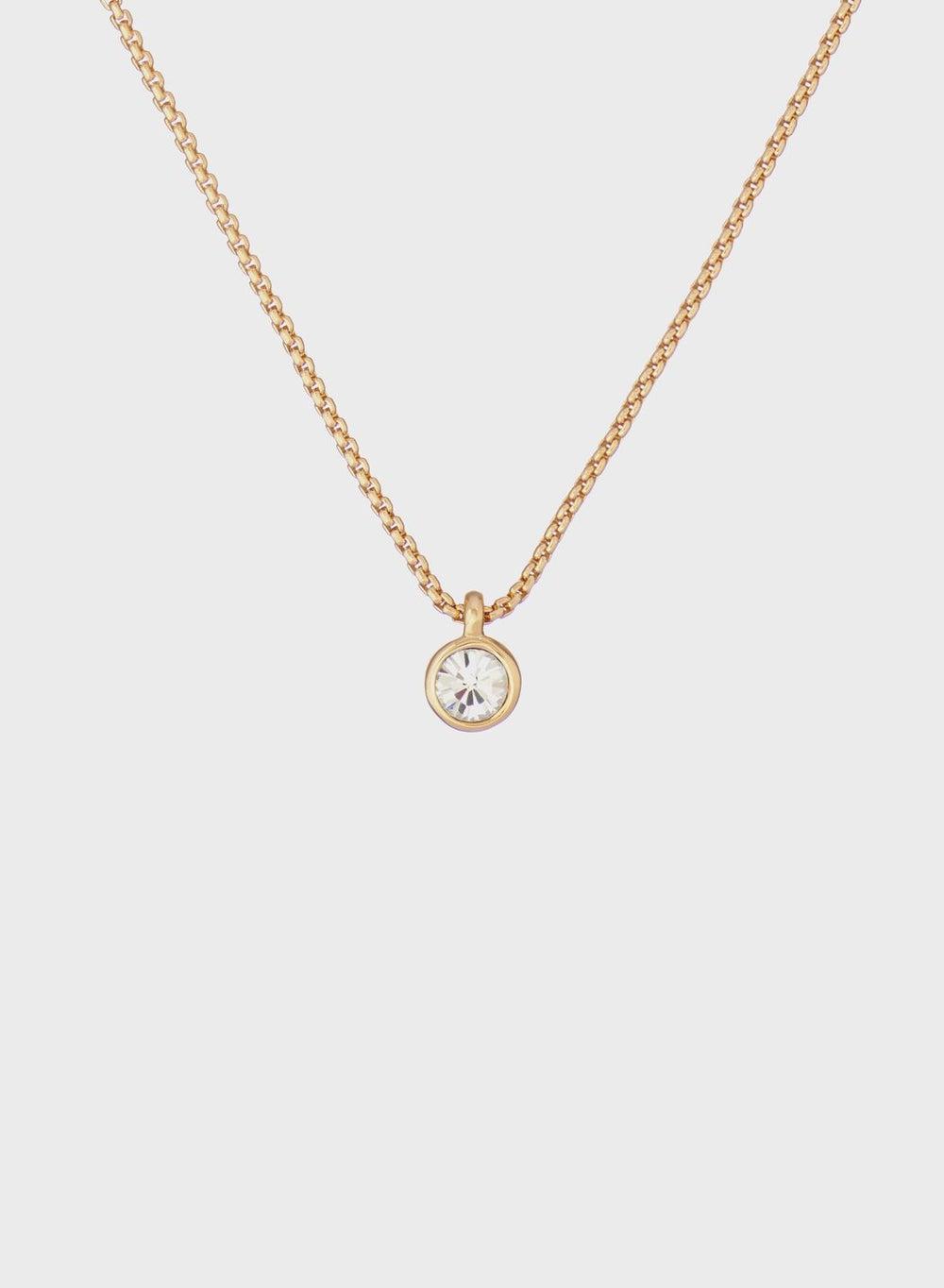 Ted Baker Sininaa Gold-Tone Crystal Pendant Necklace - Image 1