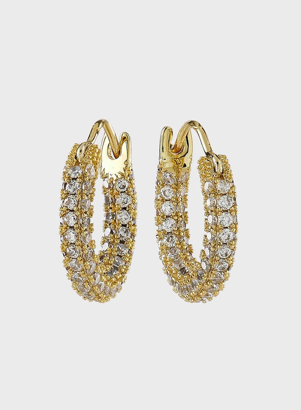 LUV AJ Pave Amalfi Cuff Earrings - Elegant Daily Sparkle - Image 1