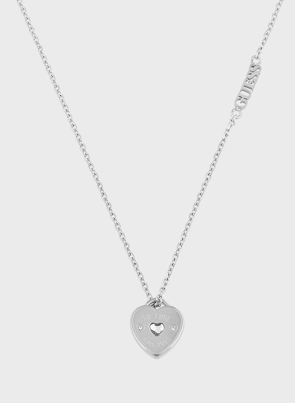 GUESS Jubn05056Jwrht/U Elegant Heart Charm Necklace - Image 1