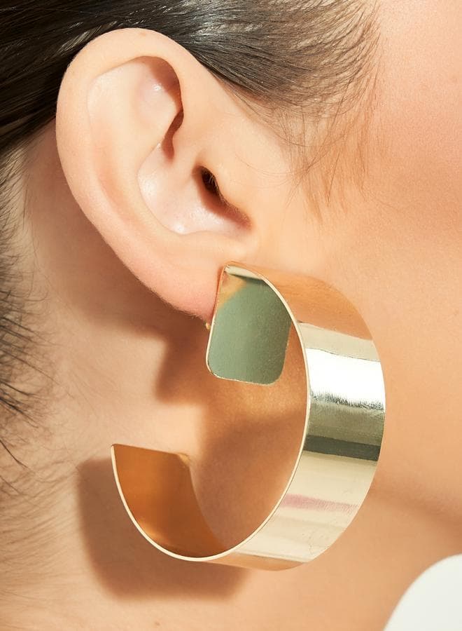 Styli Plain Earrings for Women: Elegant Pushback Simplicity - Image 1