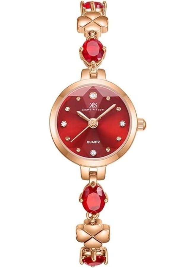 KENNETH SCOTT K23541-KBRR Elegant Brass Analog Watch, 24mm - Image 1
