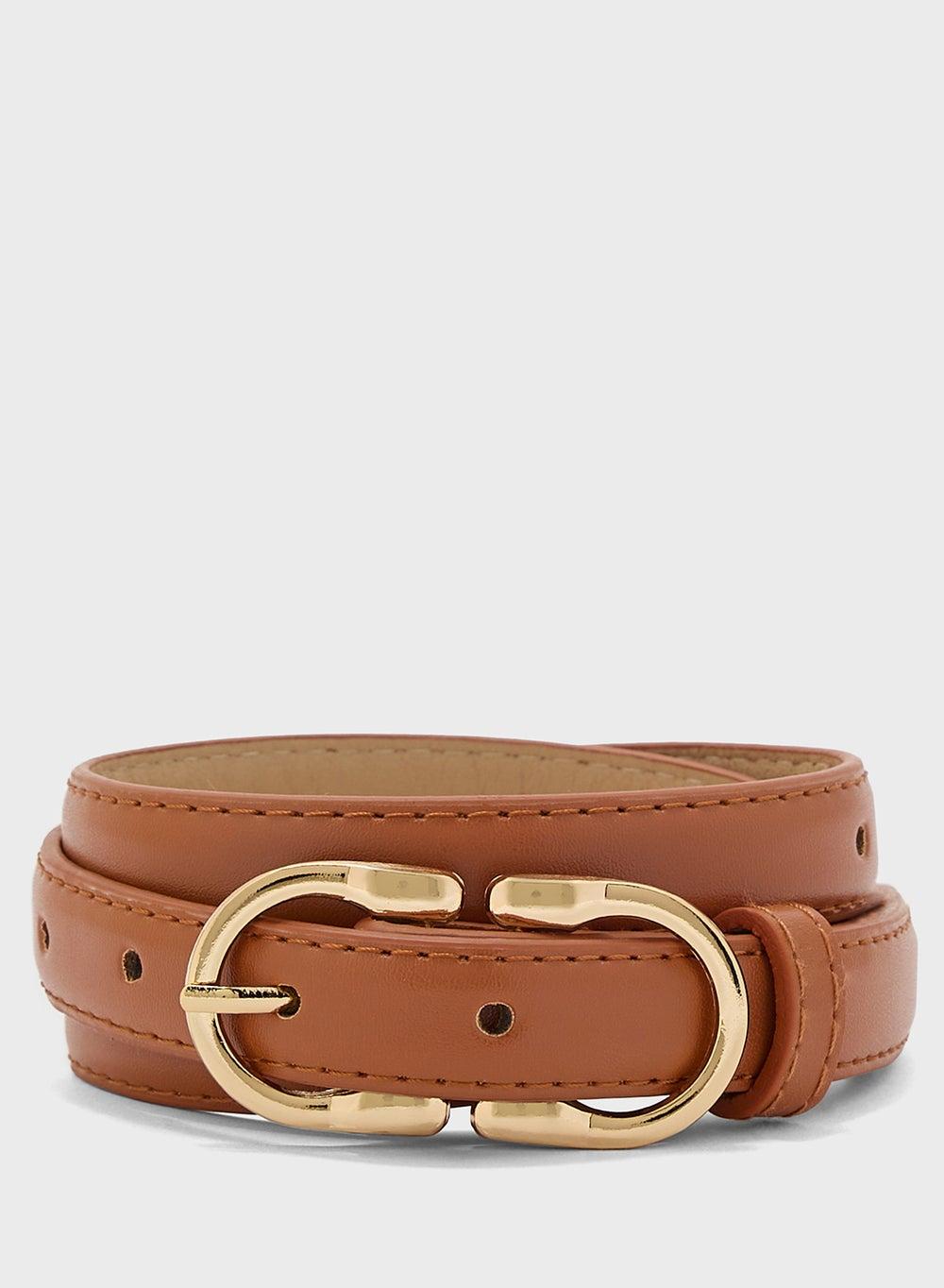 Ginger Double Buckle Women's Belt – Sleek Accessory - Image 1