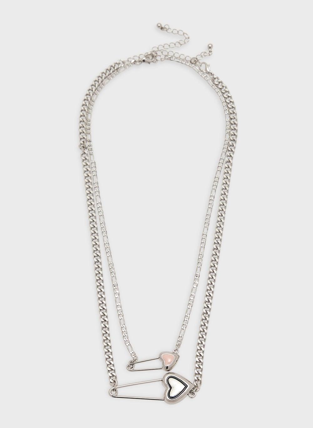 Ginger Statement Heart Chain Necklace – Elegance Unleashed - Image 1