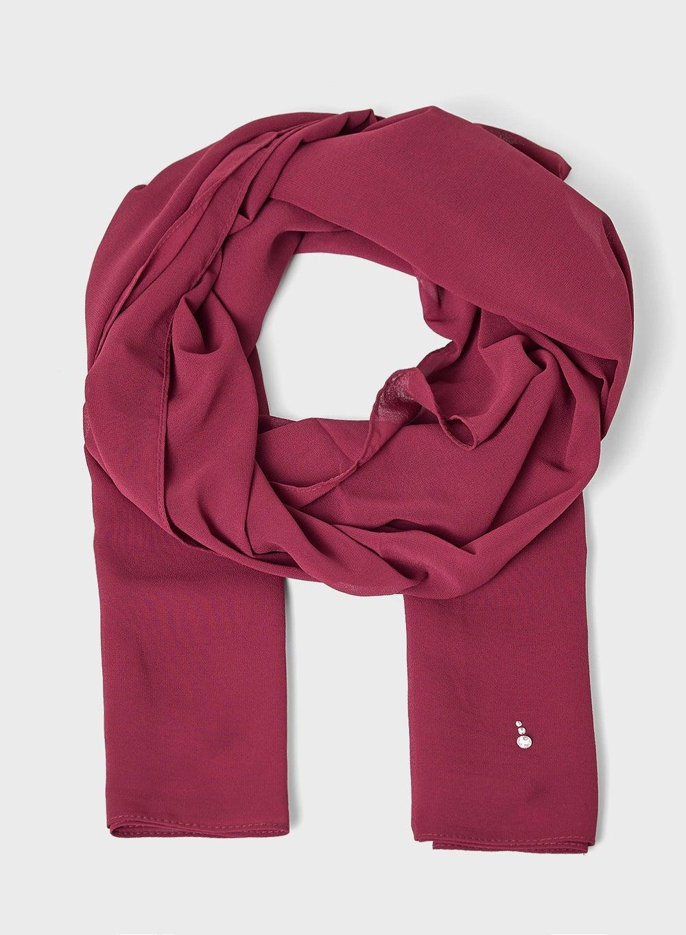 Khizana Diamante Elegance Long Hijab Scarf - Radiant Women’s Accessory - Image 1