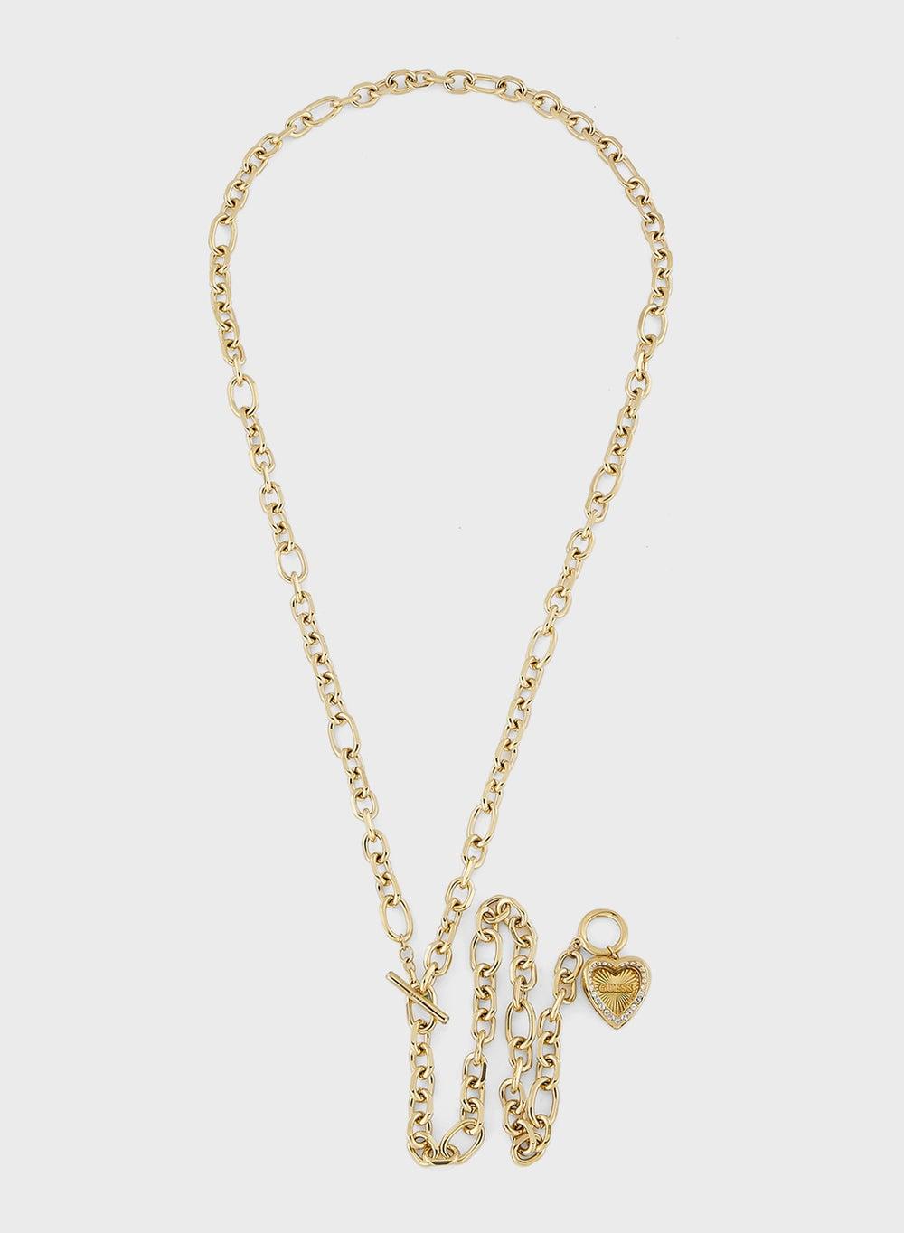GUESS Gold-Tone Layered Chain Necklaces with Logo Detail - Image 1