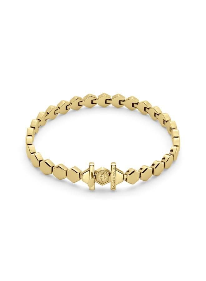 OLIVIA BURTON Signature Petite Honeycomb Cuff Bracelet - Image 1
