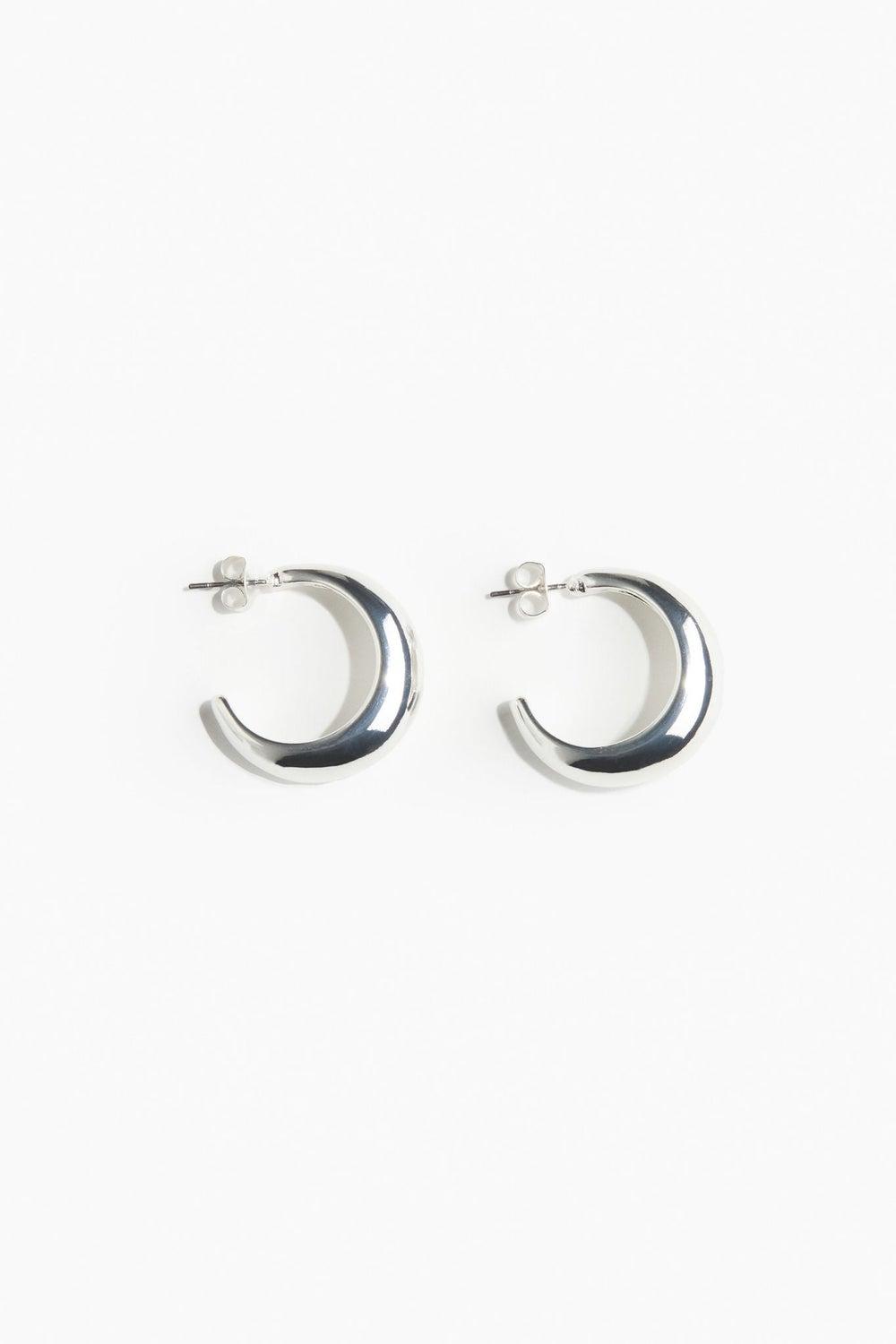 H&M Silver-Tone Classic Hoop Earrings for Women - Image 1