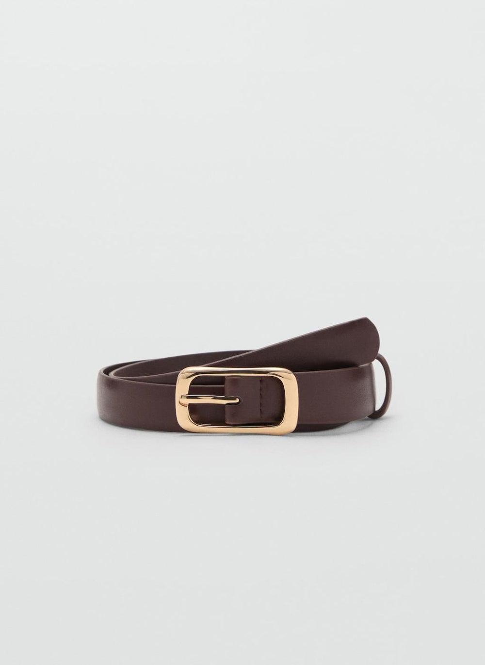MANGO Women's Chic Rectangular Buckle Belt - Image 1