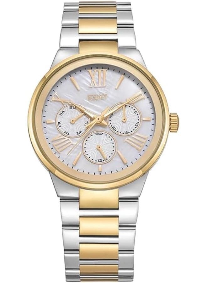 ECSTACY E23613-TBTM Elegant Multi-Function Stainless Steel Watch, 37mm - Image 1