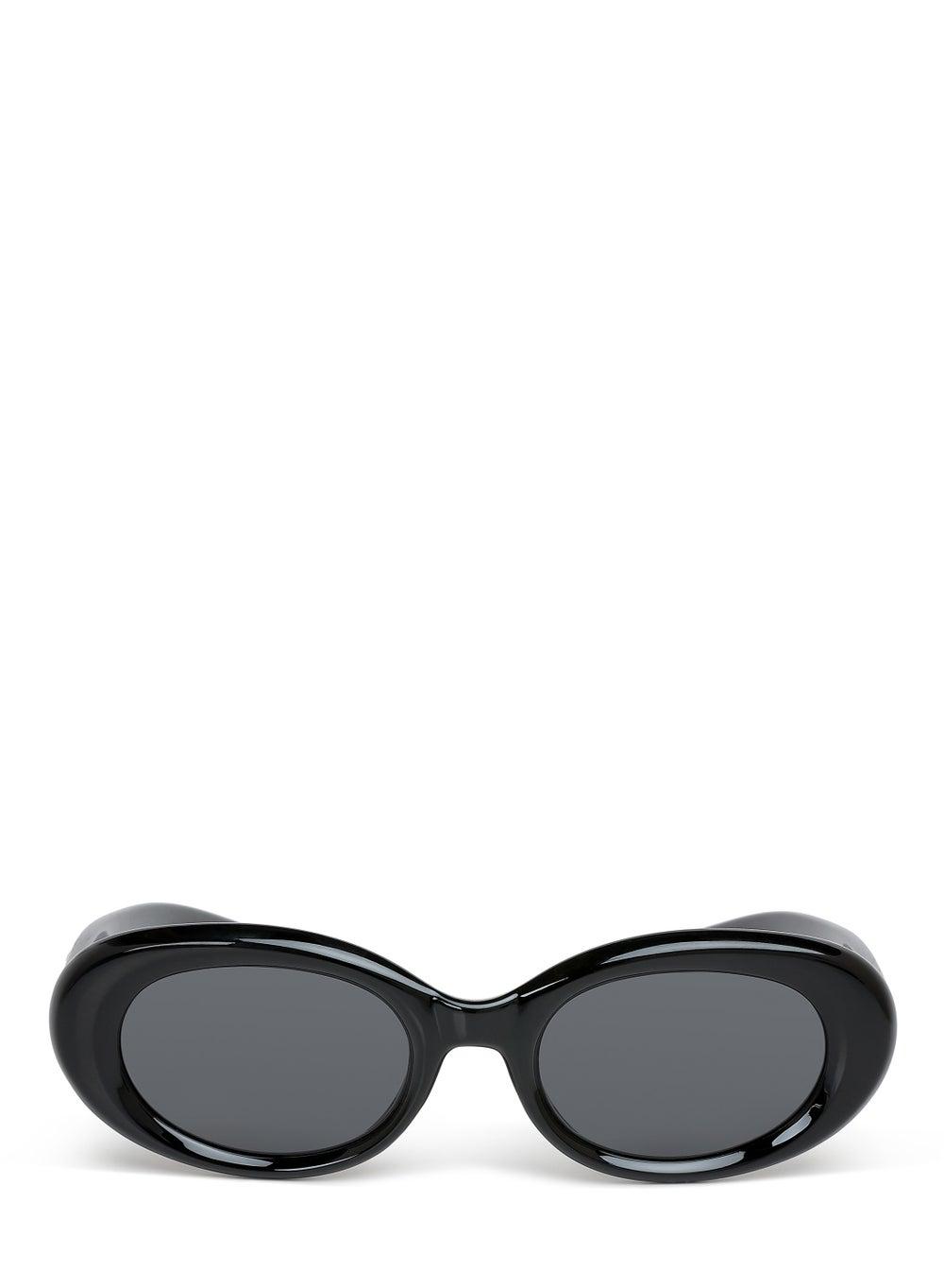 London Rag Black Oval Sunglasses with Metallic Stars - Image 1