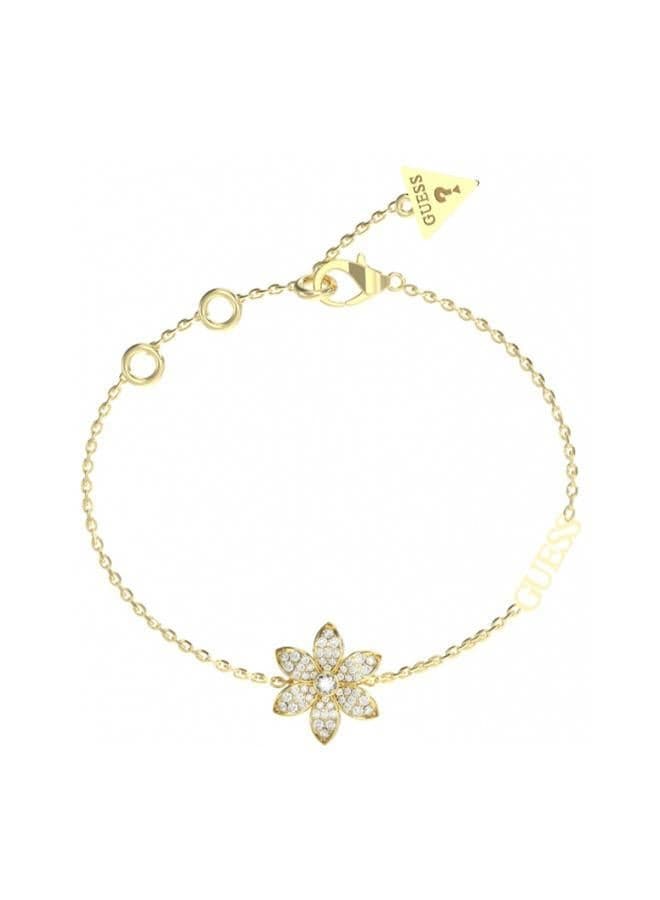 GUESS Pave Flower Steel Bracelet - Sophisticated Elegance - Image 1