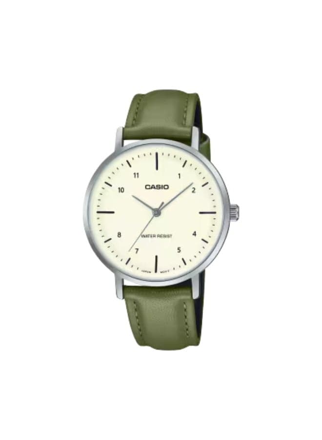 CASIO LTP-VT03L-3BDF Elegant Leather Timepiece, 34mm - Image 1
