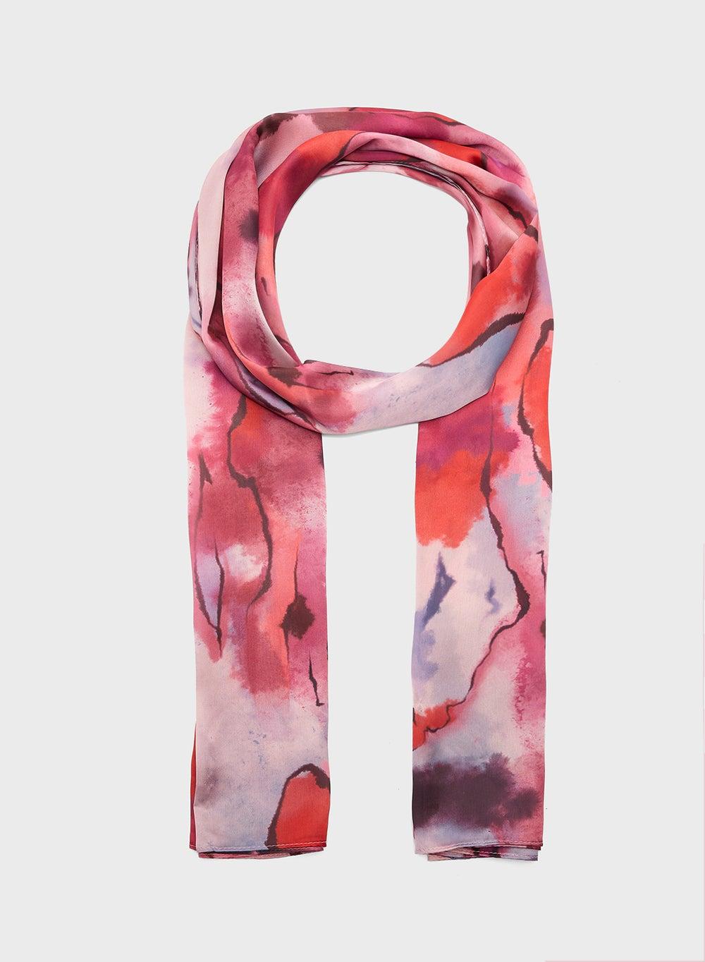 ELLA Abstract Art-Inspired Silky Long Scarf - Image 1