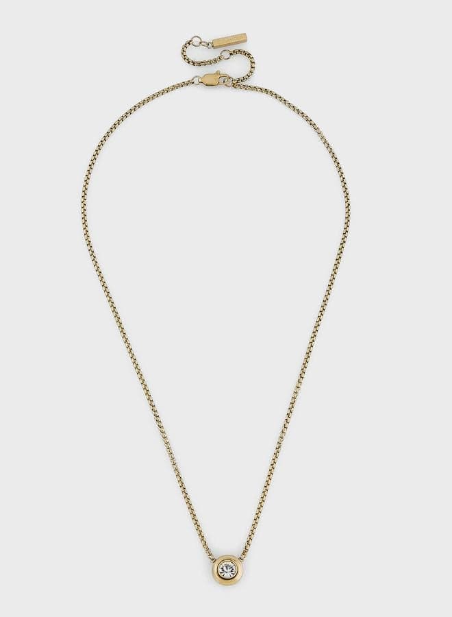 CALVIN KLEIN Elegance Twisted Bezel Solitaire Necklace - Image 1