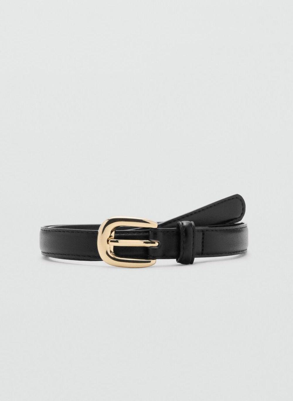 MANGO Elegance Thin Metal Buckle Women's Belt - Image 1