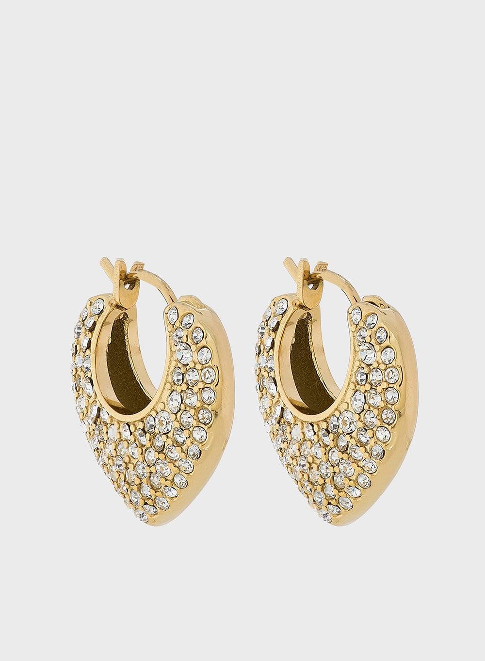 GUESS Crazy In Love Stud Earrings: Heart-Shaped Elegance - Image 1