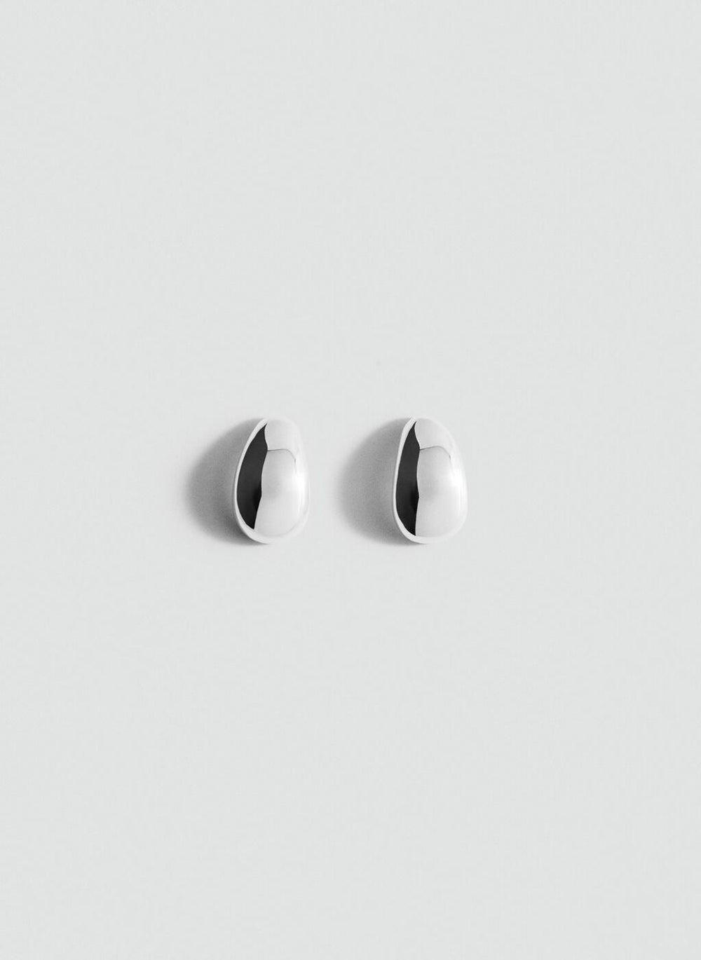 MANGO Women's Chic Small Oval Volume Earrings - Image 1