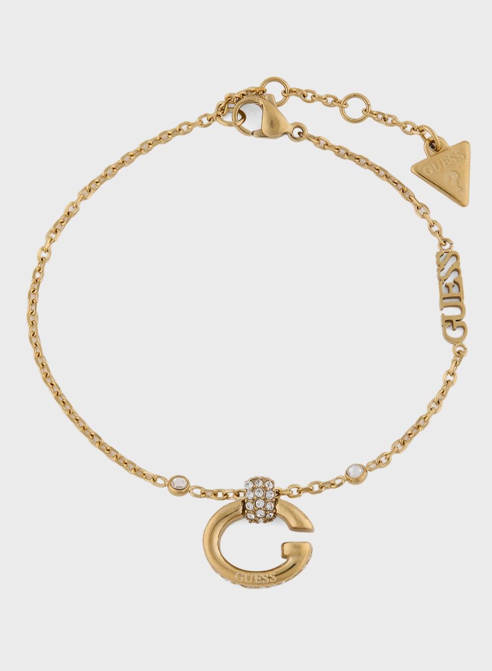 GUESS Crystalline Logo Bracelet - Gold Plated Elegance - Image 1