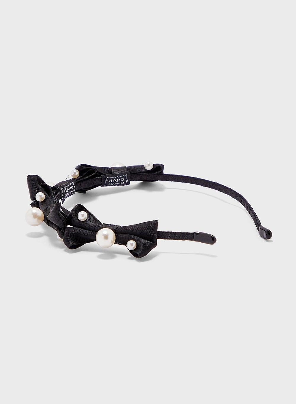 Ginger Pearl Bow-Detailed Women's Headband - Image 1