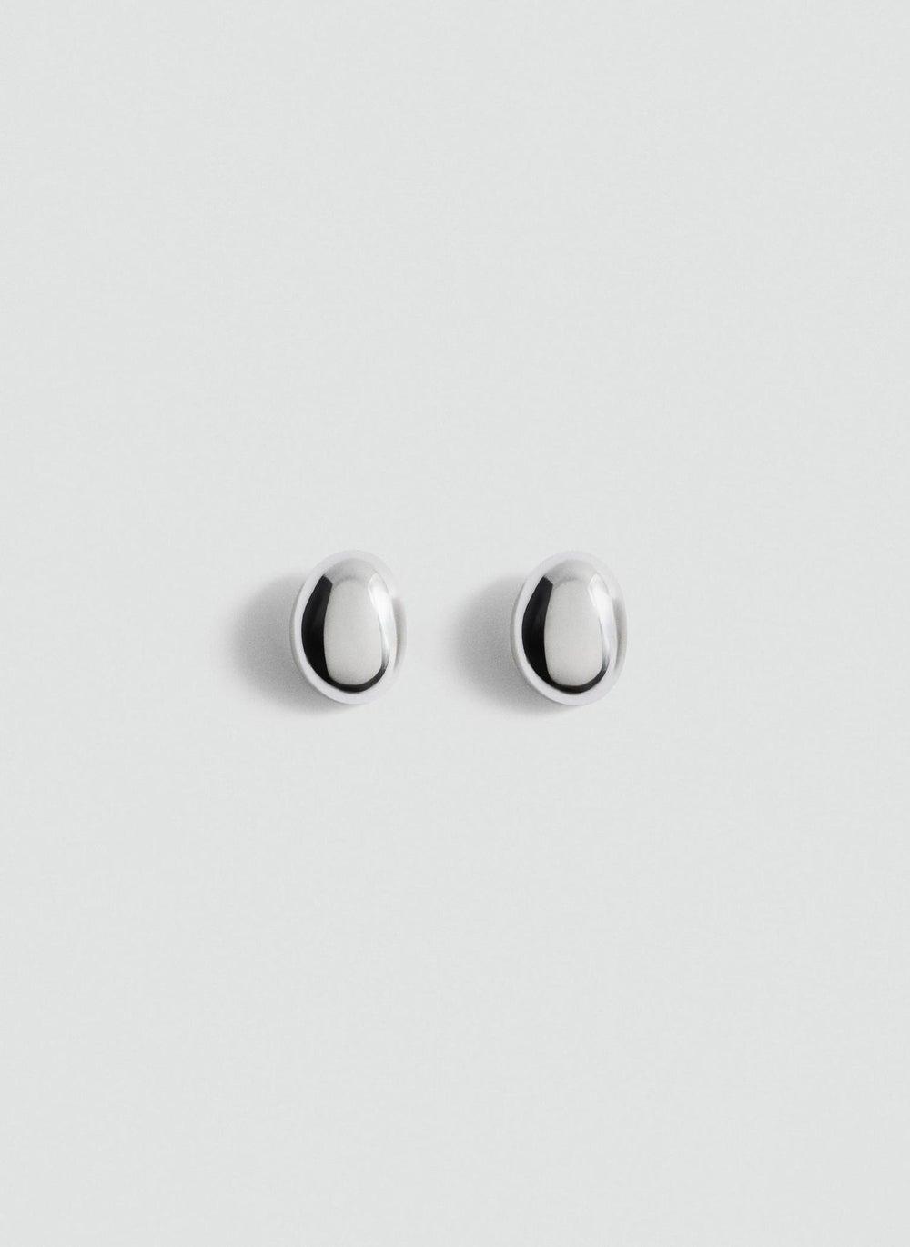 MANGO Chic Round Volume Earrings - Compact Elegance - Image 1