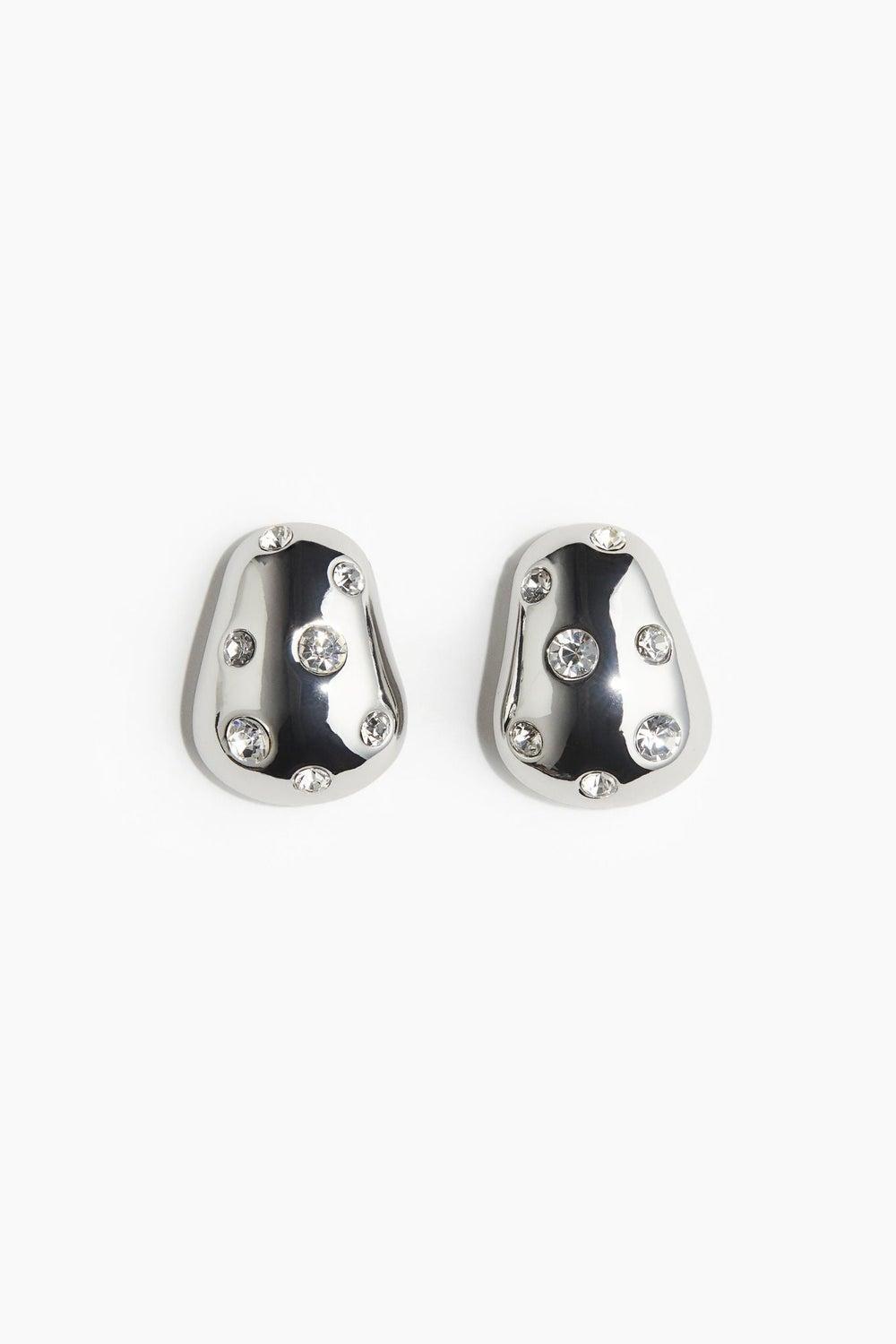 H&M Elegant Rhinestone-Embellished Sparkle Earrings - Image 1