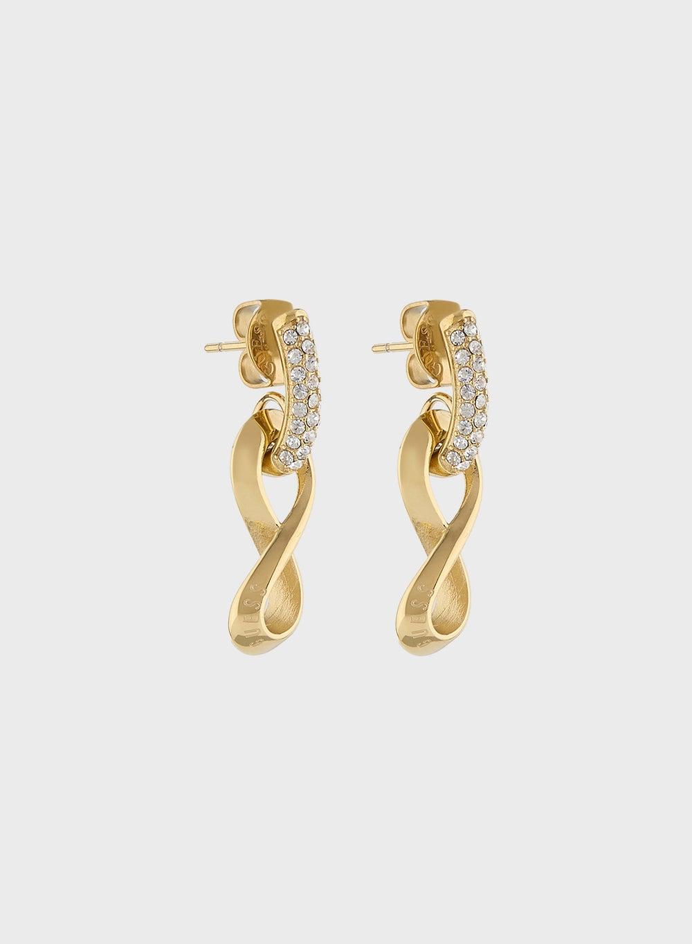 GUESS Infinity Pendant Earrings 29mm Jube05051Jwygt/U - Timeless Elegance - Image 1