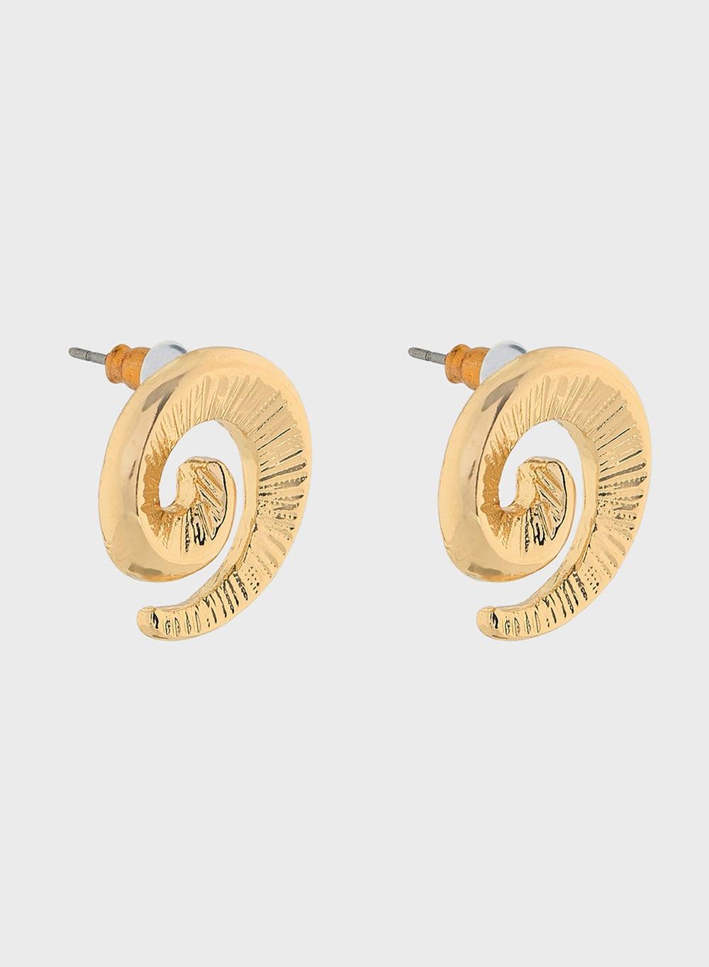 ELLA Spiral Elegance: Chic Stud Earrings for Women - Image 1