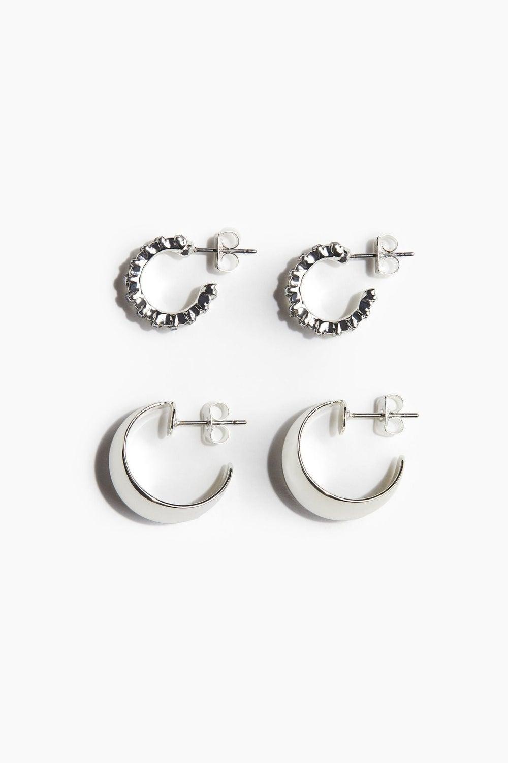 H&M Hoop Earrings Duo: Timeless Elegance in Metal - Image 1