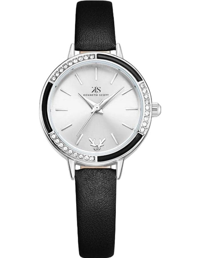 KENNETH SCOTT K23511-SLBS Elegant Silver Analog Watch - 28mm - Image 1