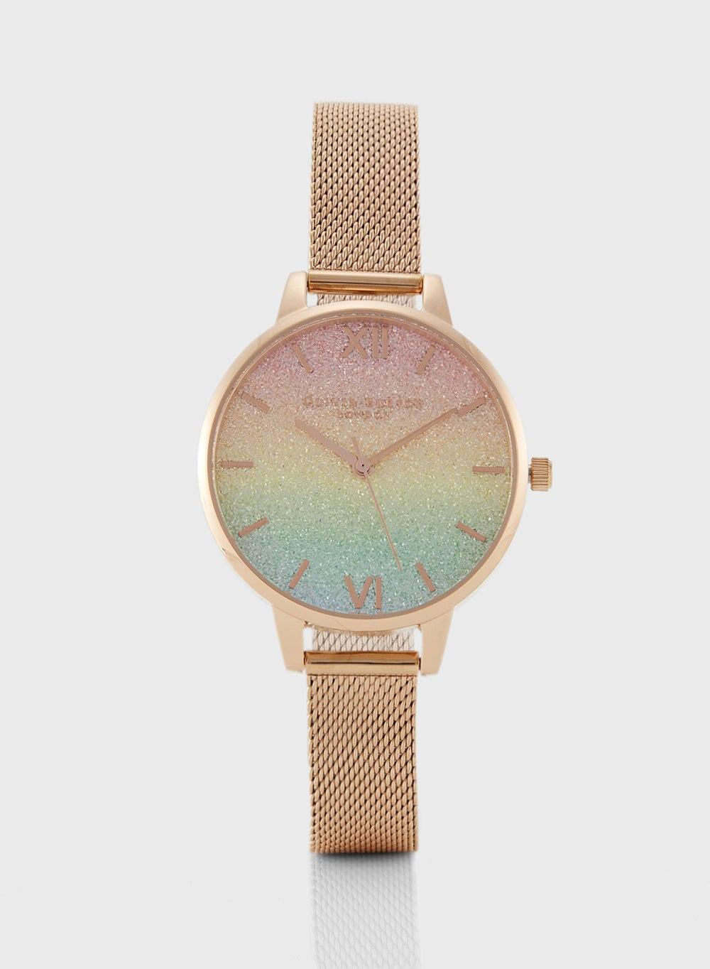 OLIVIA BURTON Rainbow Glitter Dial Elegance Watch - Image 1