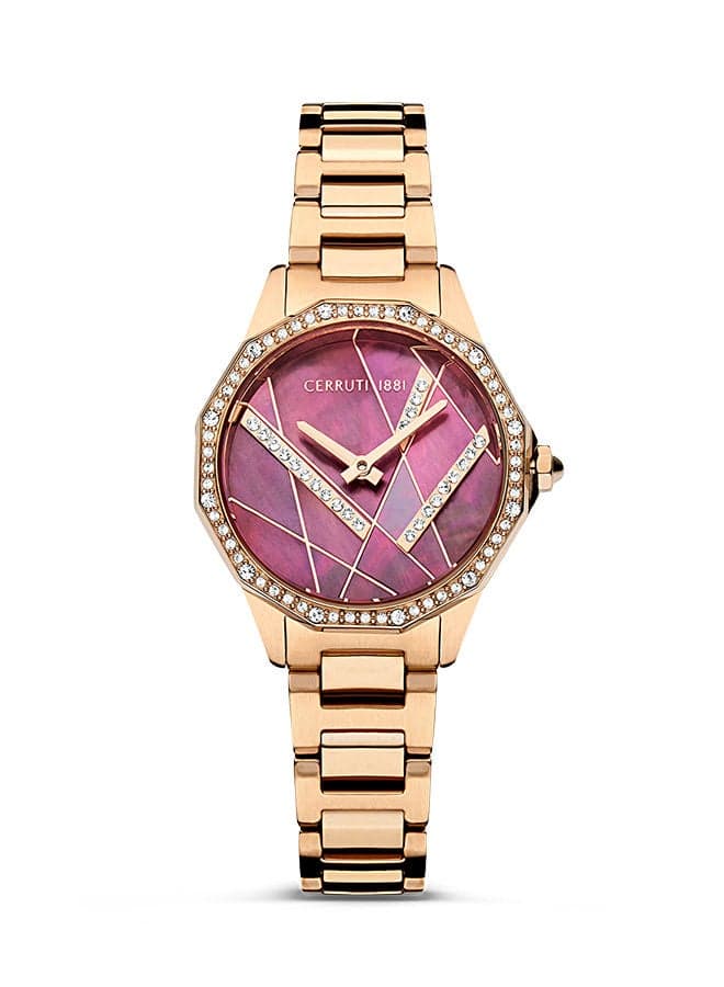 CERRUTI 1881 Jesina 30mm Rose Gold Quartz Watch for Women - Image 1