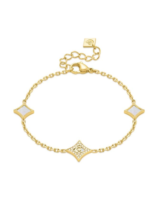 CERRUTI 1881 Silvia Mother of Pearl & Crystal Gold Bracelet - Image 1
